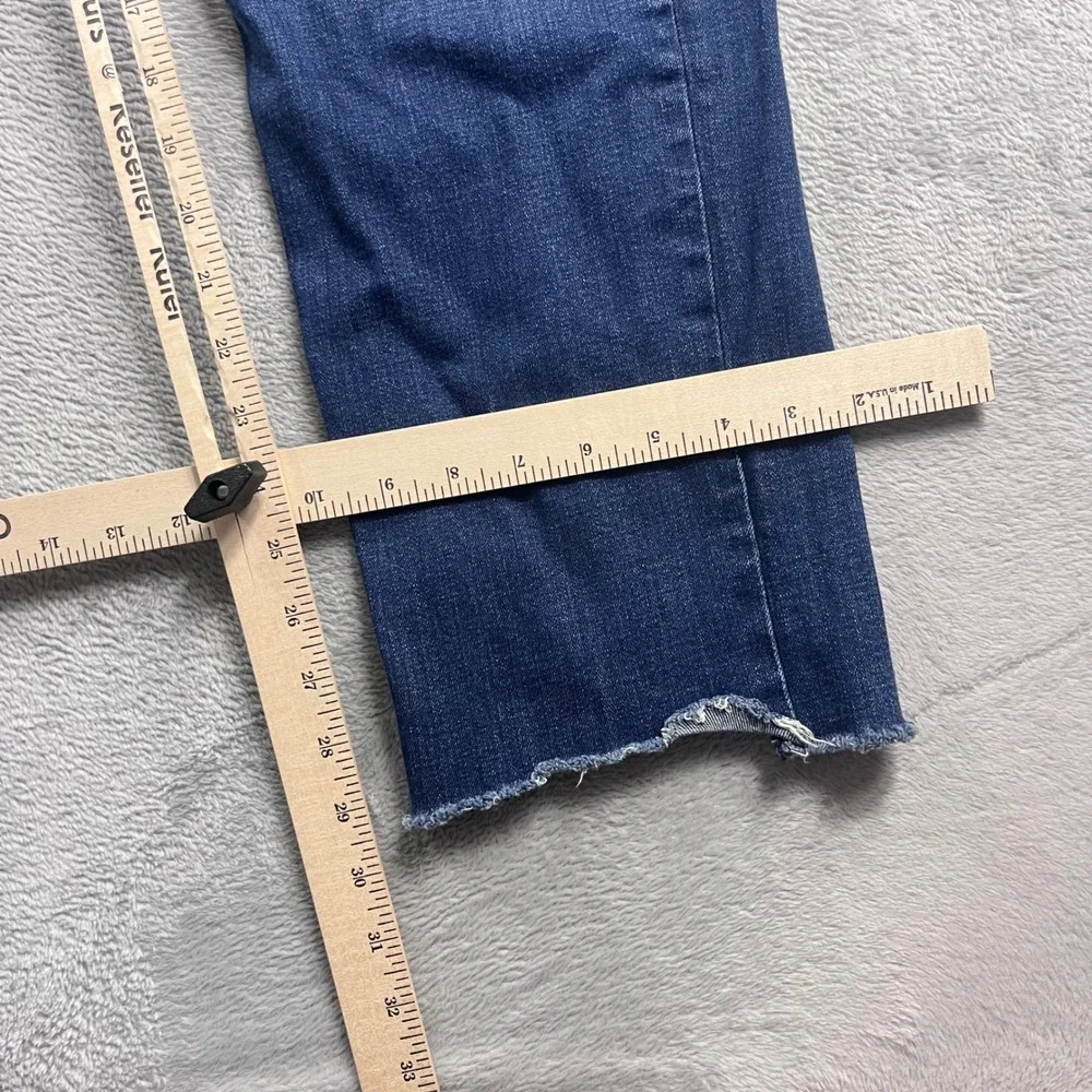 7 For All Mankind The Straight Mens Blue Denim Jeans Raw Hem Size 36